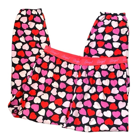 Victoria’s Secret Angel Heart Print Soft Pajama Jogger Lounge Pants, Medium‎ - Picture 10 of 10
